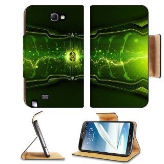 Pattern Green Electrocorticography Samsung Galaxy Note 2 N7100 Flip Case Stand Magnetic Cover Open Ports Customized Made to Order Support Ready Premium Deluxe Pu Leather 6 1/16 Inch (154mm) X 3 5/16 Inch (84mm) X 9/16 Inch (14mm) Liil Note cover Profession