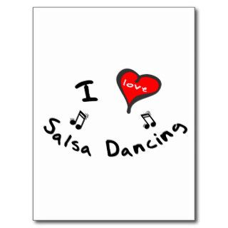 Salsa Dancing Gifts   I Heart Salsa Dancing Post Card