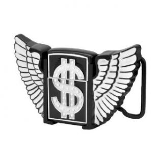 Buckle Rage Removable Lighter Belt Buckle Wings ROCKER Dollar Money HIP HOP Black One Size Clothing