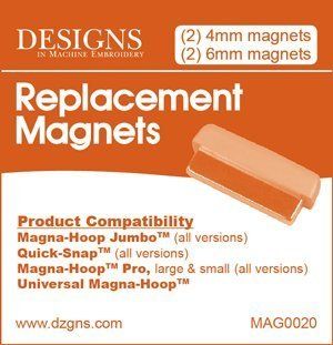 Magna Hoop Replacement Magnets for Jumbo, Quick snap, Pro, Universal