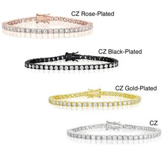 Collette Z Plated Sterling Silver Cubic Zirconia Tennis Bracelet Collette Z Cubic Zirconia Bracelets