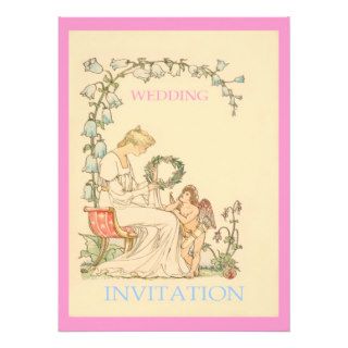 Vintage Illustration ~ Cherub And Lady Announcement