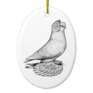 Russian Tumbler Pigeon Christmas Tree Ornament