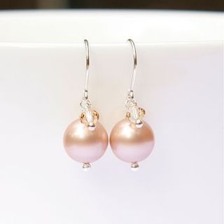 swarovski pearl and bicone crystal earrings by myhartbeading