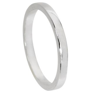 NEXTE Jewelry White Rhodium Overlay Contoured Fit Band (2 mm) NEXTE Jewelry Gold Overlay Rings