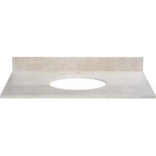 Xylem 37 Marble Vanity Top for Undermount Sink with Backsplash