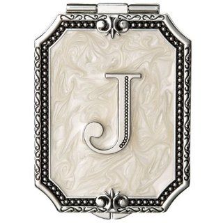 Initially Yours Monogram Compact Mirror by Ganz   J  Personal Makeup Mirrors  Beauty