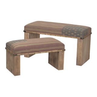 Sterling Industries 2 Piece National Wooden Bench Set