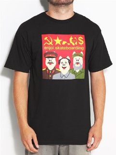 Enjoi T Shirts Communist Pigs   Black   Small  Skateboarding T Shirts  Sports & Outdoors