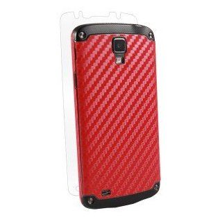 BodyGuardz Armor Carbon Fiber Full Body Protective Skin for Samsung Galaxy S 4 Active, Red Cell Phones & Accessories