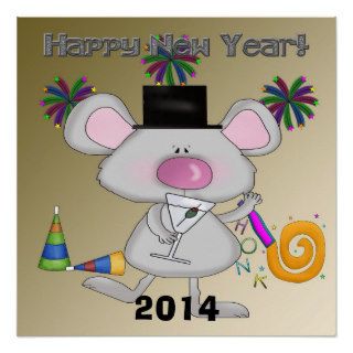 New Year's Mouse Poster 20"x20"