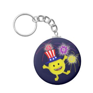 Smiley Uncle Sam Keychains