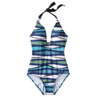 Clean Water Womens Stripe 1 Piece Swimsuit  Ass