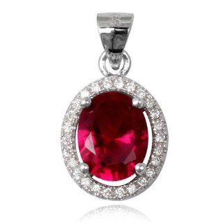 925 Sterling Silver Rhodium Plated Pink & White Cubic Zirconia Solitaire Pendant   Beta Jewelry Jewelry