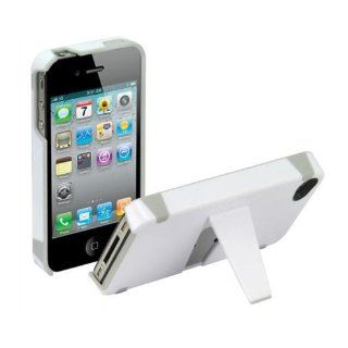 Scosche IP4KV White on Gray Hybrid Case with Kickstand for the New iPhone 4S and iPhone 4 (Verizon and AT&T) Cell Phones & Accessories