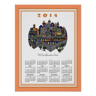 Jerusalem 2014 Calendar Poster