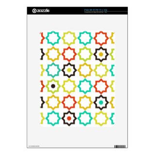 Retro Five Point Star Design Decals For The iPad