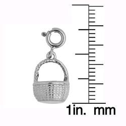 Sterling Silver Basket Charm Silver Charms