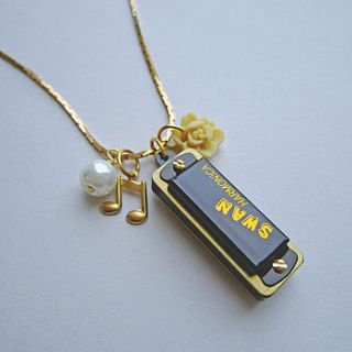 make a song and dance harmonica necklace by eclectic eccentricity