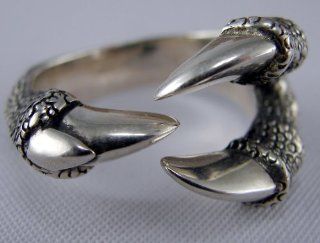 A Dragon's Claw RingNice and Heavy in Sterling Adjustable from size 8 to 12 Jewelry