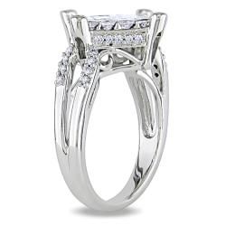 Miadora 14k White Gold 1ct TDW Princess cut Diamond Ring (G H, I1 I2) Miadora Engagement Rings