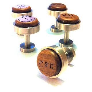 personalised wooden premium cufflinks by made lovingly made