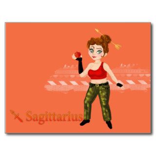 Beauty Sagittarius Zodiac sign horoscope Post Card