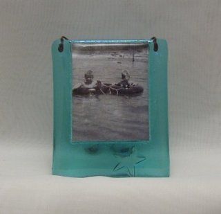 Star Sea Green Fused Glass Picture Frame by Bill Aune   Single Frames