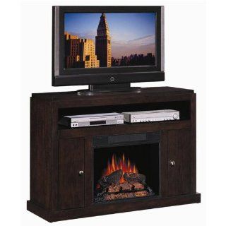 Shop Espresso Media Mantel Amish Style Electric Fireplace TV Stand Heater at the  Furniture Store