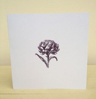 pack of five artichoke note cards by belle & thistle
