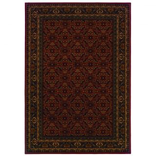 Traditional Red/ Black Area Rug (710 X 1010)