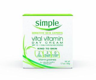 Simple Vital Vitamin Day Cream with SPF 15, 1.7 Ounce  Facial Moisturizers  Beauty