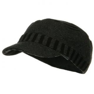 Two Tone Military Knit Cap   Grey at  Mens Clothing store