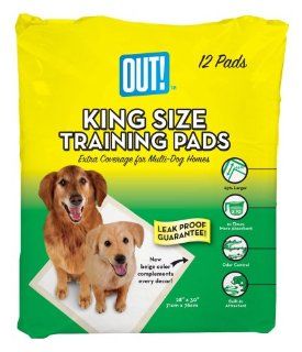 OUT King Sized Multi Dog Training Pads, 12 Count  Pet Training Pads 