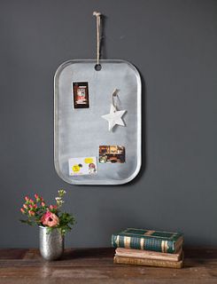 zinc memo board by rose & grey