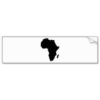 black africa shape bumper sticker