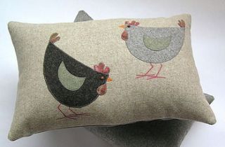 cluck and pecker cushion by mogwaii design