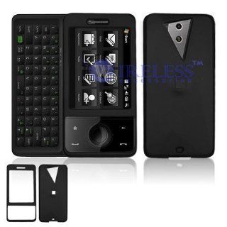 HTC FUZE/Touch PRO GSM Cell Phone Black Rubber Feel Protective Case Faceplate Cover 
