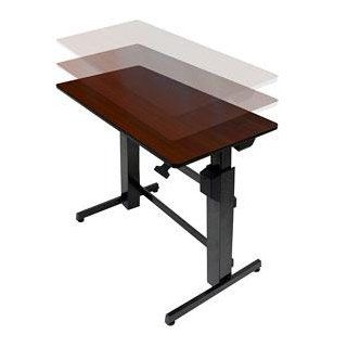 Ergotron WorkFit D, Sit Stand Desk (walnut) Computers & Accessories