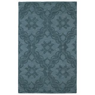 Trends Turquoise Medallions Wool Rug (8 X 11)