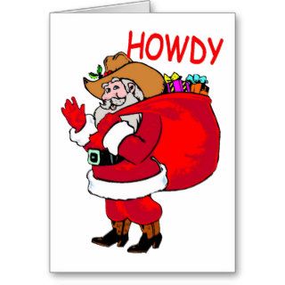 Cowboy Santa Card