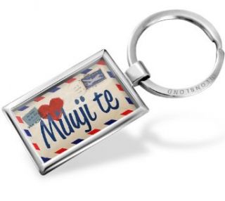 Keychain I Love You Czech Love Letter from Czech Republic   Neonblond Clothing