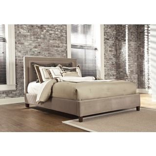 Signature Design By Ashley Signature Designs By Ashley Light Brown Fully Upholstered Queen Bed Beige Size Queen