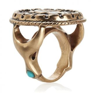 Müze by Gypsy "Guiding Angel" Bronze and Turquoise Ring