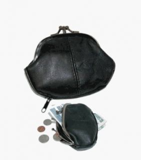 RETRO VOGUE   Twist Lock 3 Pocket   Leather Coin Purse by Eli Clothing