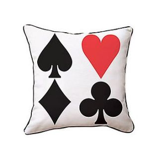 poker face cushion cover by 7 gates london
