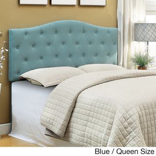 Furniture Of America Furniture Of America Flax Fabric Upholstered Tufted Headboard Blue Size Queen