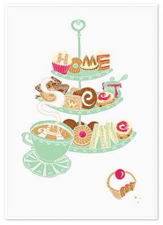 'home sweet home' screen print by solitaire