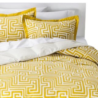 Room Essentials Maize Geo Duvet Cover Cover Set   Yellow (Twin)