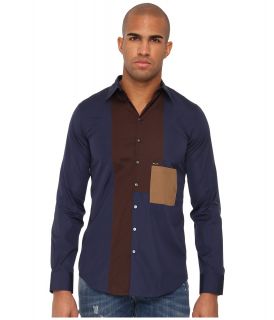 DSQUARED2 Squared Mix Carpenter No Pinces Button Up Mens Long Sleeve Button Up (Multi)